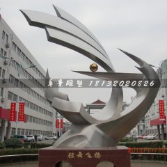 不銹鋼飛舞雕塑，飛翔雕塑，揚(yáng)帆雕塑