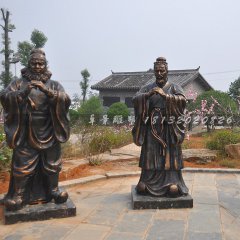 玻璃鋼桃園三結(jié)義雕塑，劉備關(guān)羽張飛雕塑