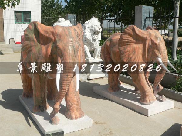 石雕大象，石頭大象雕塑