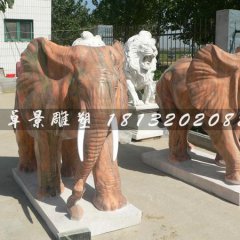 石雕大象，石頭大象雕塑