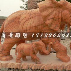 石頭大象，石雕大象，石雕母子象