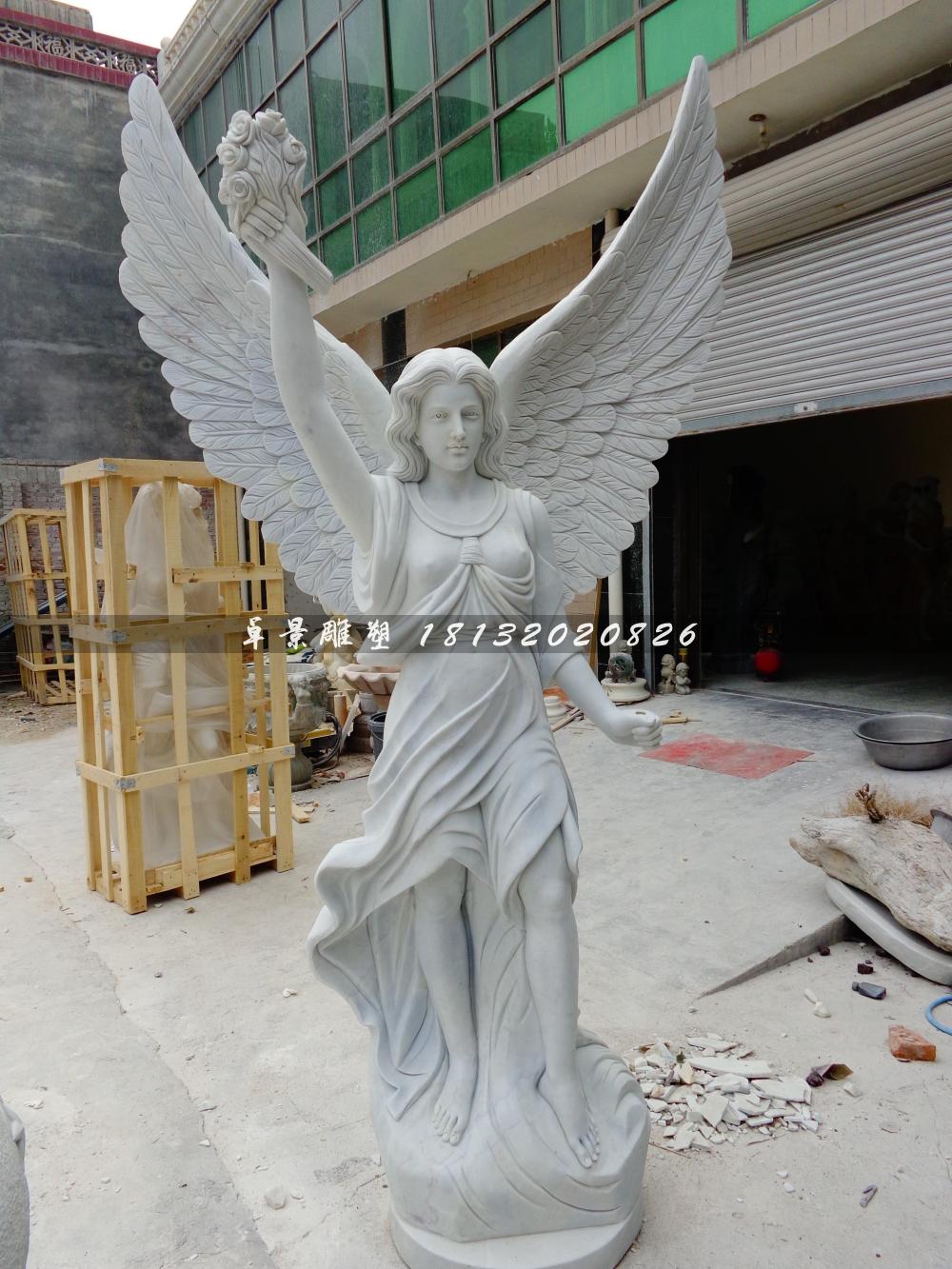 石頭女神雕塑，石雕女生雕塑
