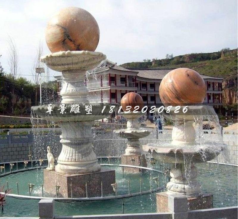 石頭風(fēng)水球，石雕風(fēng)水球雕塑