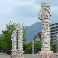 廣場石頭柱子，廣場石雕龍柱