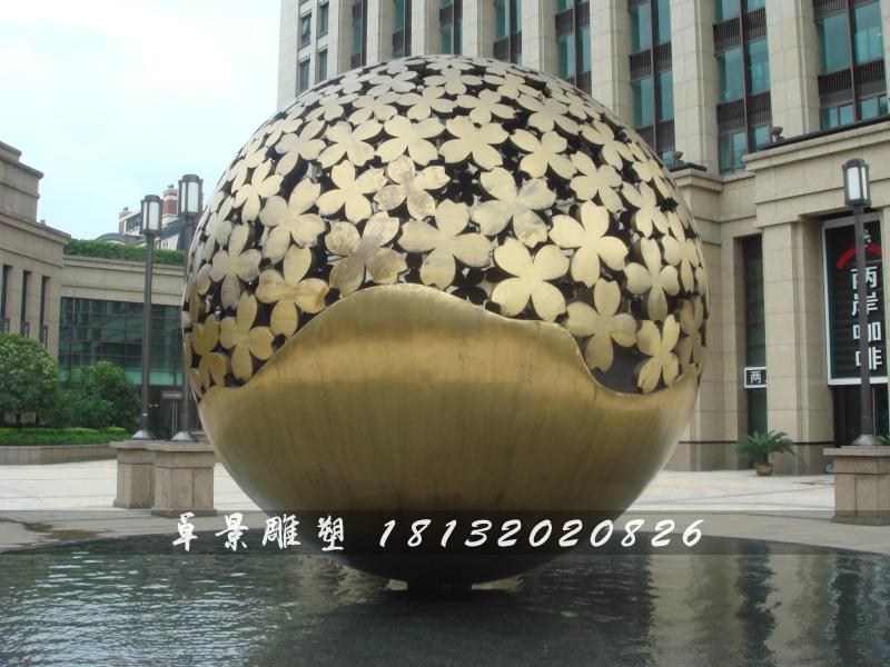 不銹鋼球形雕塑,不銹鋼廣場球雕塑