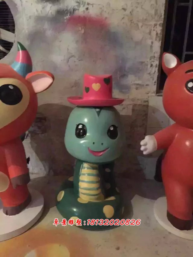 玻璃鋼卡通動(dòng)物雕塑，玻璃鋼小動(dòng)物雕塑