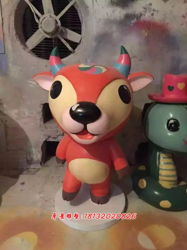 玻璃鋼卡通動(dòng)物雕塑，玻璃鋼小動(dòng)物雕塑