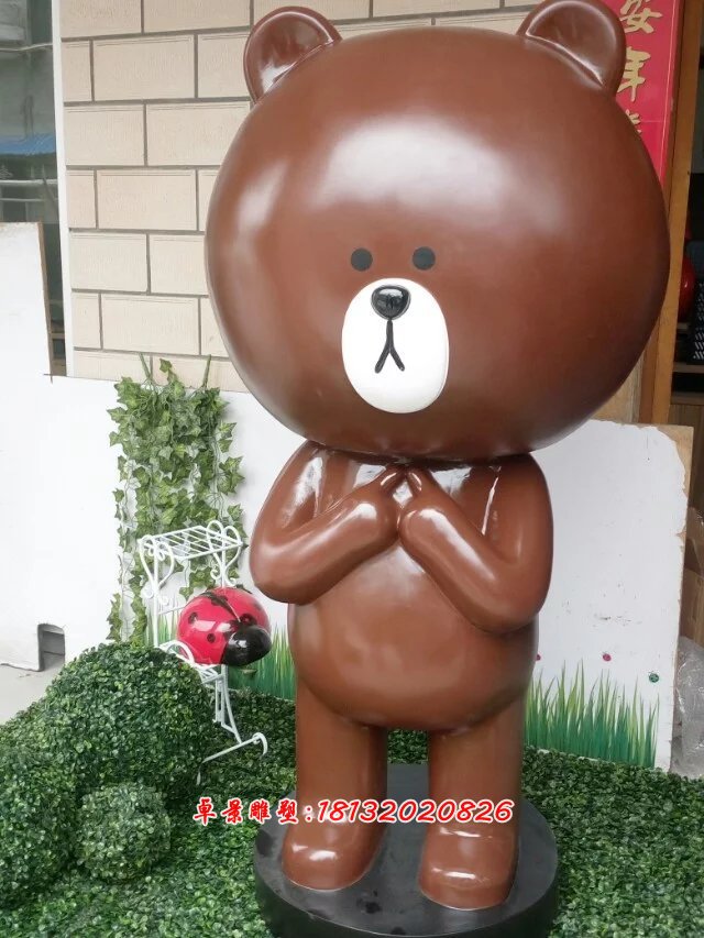 玻璃鋼小熊雕塑,玻璃鋼卡通熊雕塑 (3)