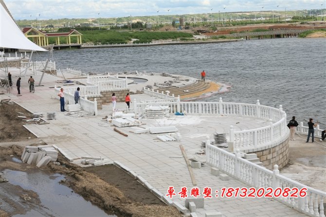 石雕欄桿，漢白玉欄桿雕塑