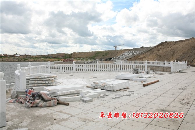 石雕欄桿，漢白玉欄桿雕塑