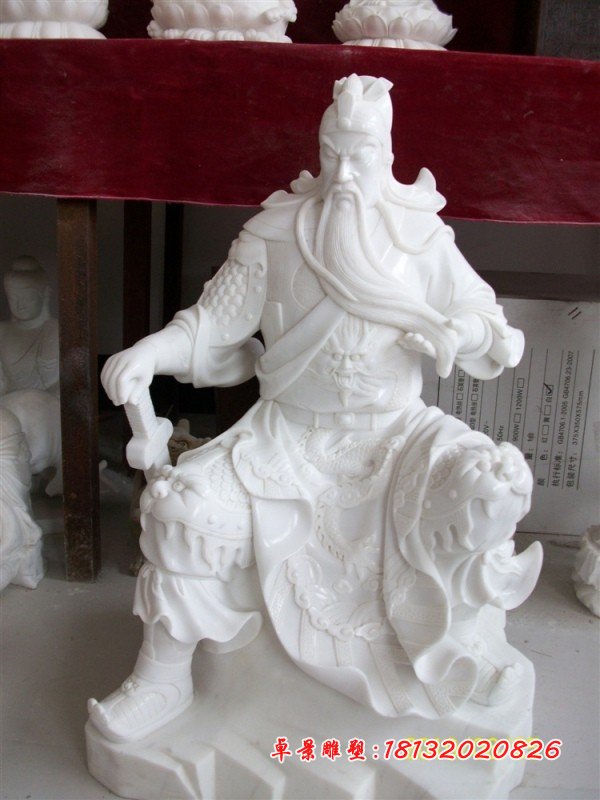 關二爺石雕，漢白玉關二爺?shù)袼? />
                    <div   id=