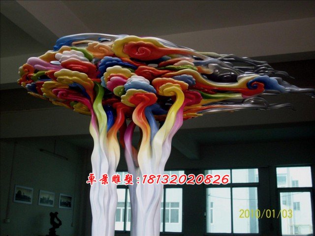 不銹鋼彩色雕塑，彩繪雕塑 (4)