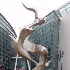 不銹鋼抽象大雁，不銹鋼抽象鴿子雕塑