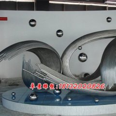 不銹鋼抽象雕塑，不銹鋼企業(yè)雕塑