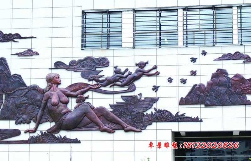紫銅浮雕，鍛銅浮雕