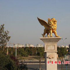 銅雕獅子，銅獅子雕塑