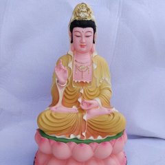 玻璃鋼觀音雕塑，彩繪觀音菩薩