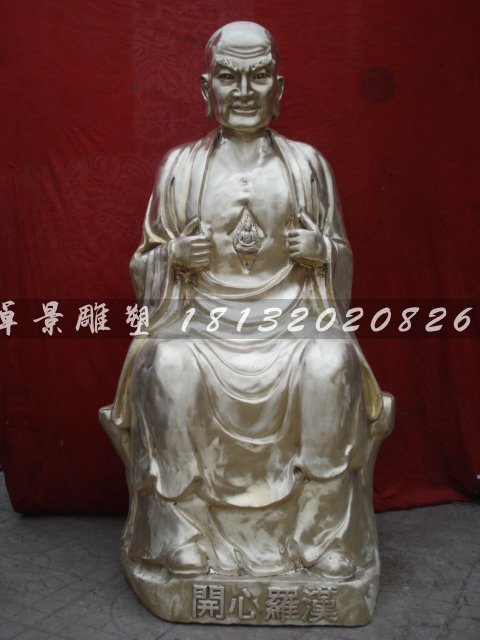 十八羅漢銅雕，鑄銅十八羅漢雕塑 (6)