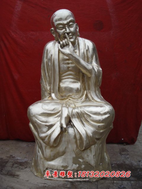 十八羅漢銅雕，鑄銅十八羅漢雕塑 (4)