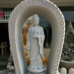 觀音石雕，漢白玉觀音石雕