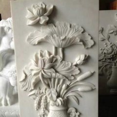 石浮雕花，鮮花浮雕