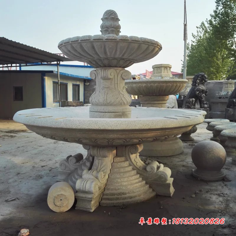 大理石噴泉，兩層石噴泉