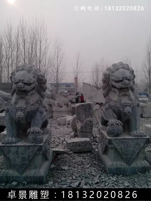 北京獅石雕，仿古北京獅雕塑 (1)