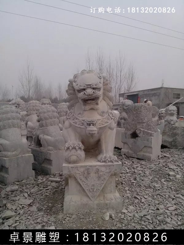 北京獅石雕，仿古北京獅雕塑 (6)