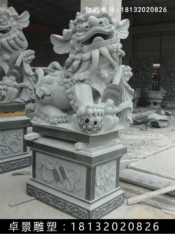 獅子石雕，仿古獅子雕塑 (1)