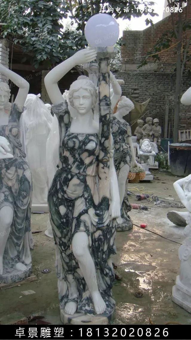 侍女石雕，侍女石燈 (3)
