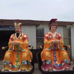 玻璃鋼玉帝王母雕塑，玻璃鋼彩繪神仙雕塑