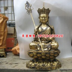 地藏王菩薩銅雕，鎏金銅地藏王菩薩雕塑