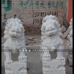 獅子石雕，漢白玉獅子雕塑