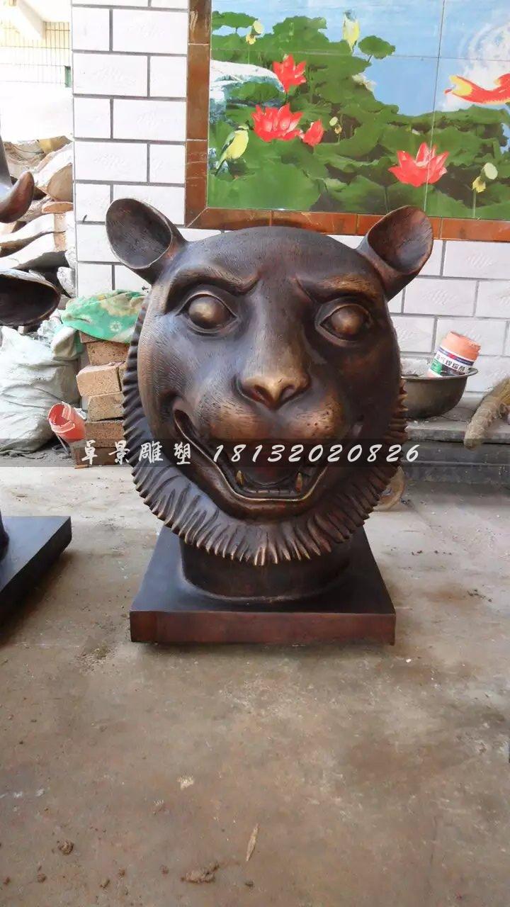 十二生肖獸首銅雕，十二生肖銅雕