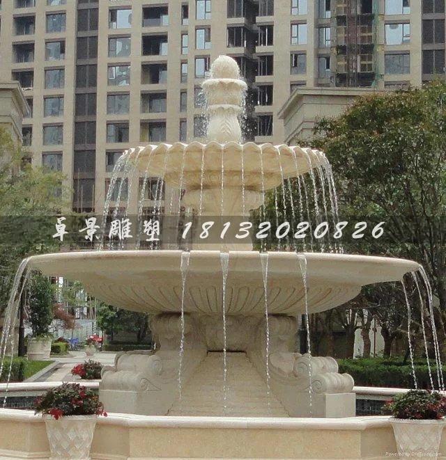 噴泉石雕，兩層噴泉石雕