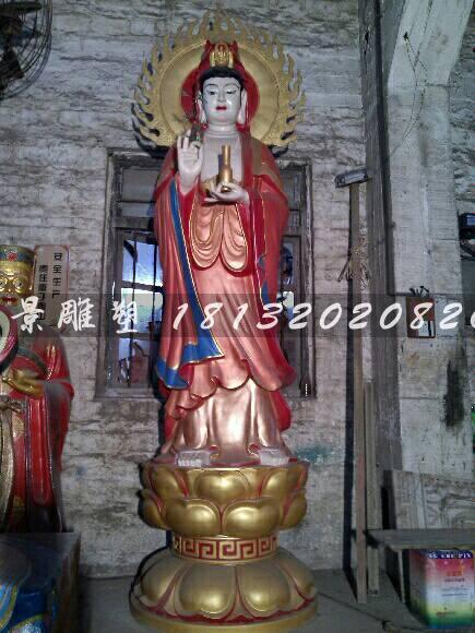 玻璃鋼觀音菩薩雕塑，玻璃鋼彩繪觀音菩薩雕塑 (2)