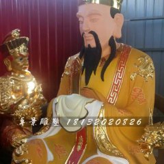 玉帝銅雕，貼金銅玉帝雕塑