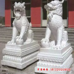 麒麟石雕，漢白玉麒麟