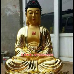 如來佛祖銅雕，鎏金銅如來佛祖雕塑