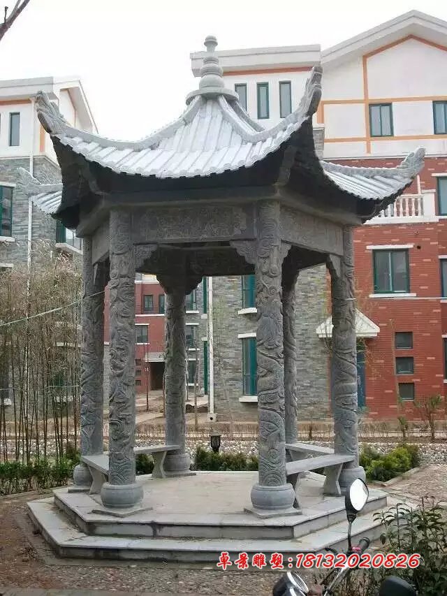 石涼亭，大理石涼亭雕塑 (2)