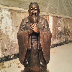 孔子銅雕，鑄銅孔子雕塑，校園名人銅雕