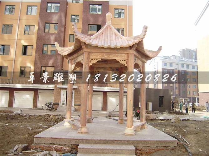 晚霞紅石涼亭，公園涼亭 (1)