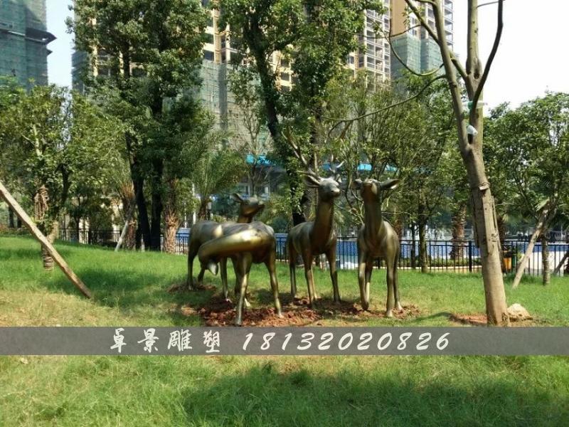 梅花鹿銅雕,公園動(dòng)物銅雕 (1)