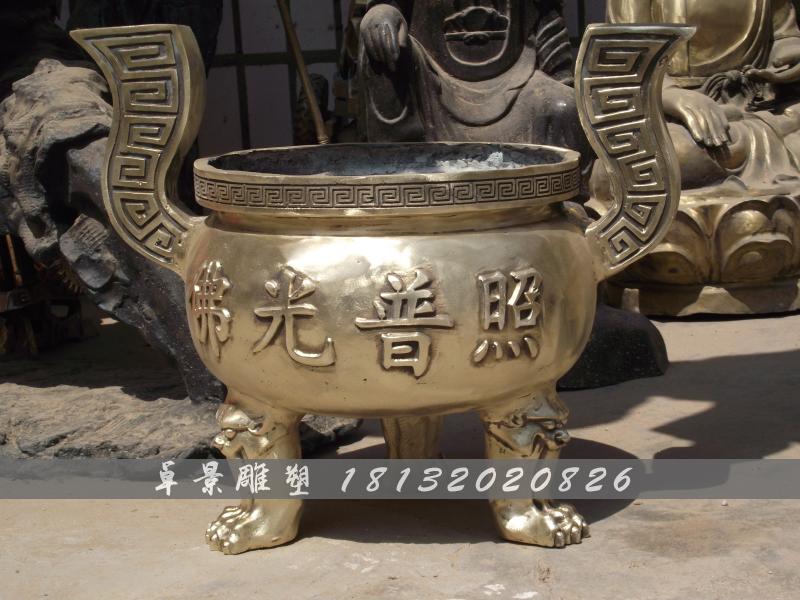 銅香爐，圓鼎香爐，鑄銅香爐 (3)