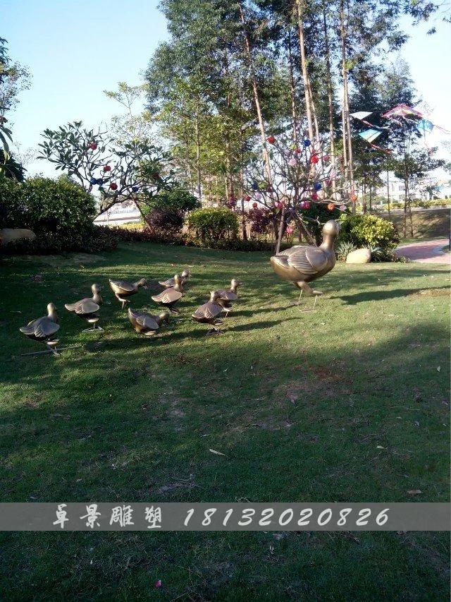 鴨子銅雕，公園動物銅雕，園林景觀銅雕