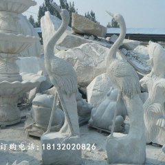 仙鶴石雕，仙鶴雕塑