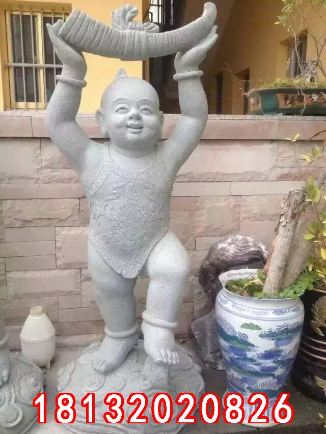 小孩石雕，善財童子石雕 (1)