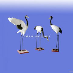 玻璃鋼仙鶴雕塑，玻璃鋼廣場仙鶴雕塑
