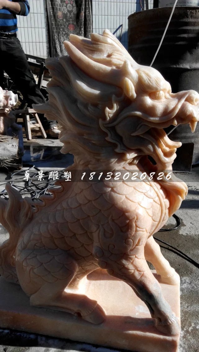 石頭麒麟，石雕麒麟雕塑