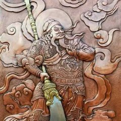 關(guān)公銅浮雕，鑄銅關(guān)公浮雕